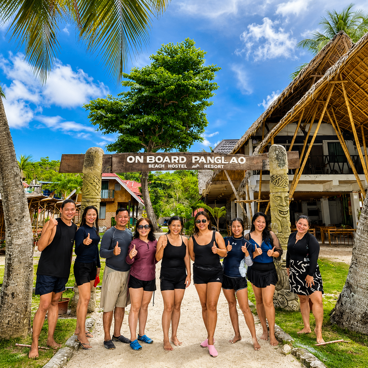Guests at the resort